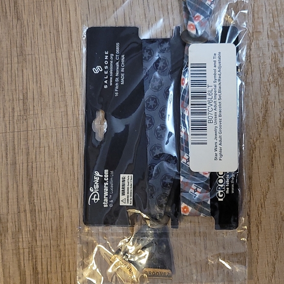 Star Wars Imperial Symbol Tie Fighter Unisex Wristbands Bracelets 2PKS - Picture 6 of 7